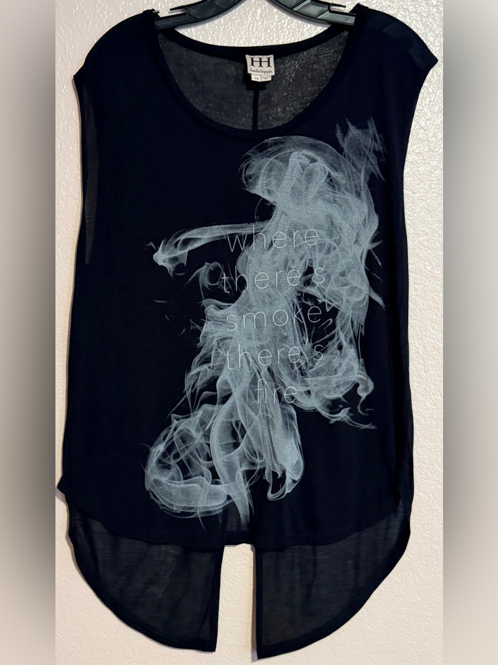 Rare Haute Hippie Women’s Size XS Flowing Material Sleeveless Black Top
